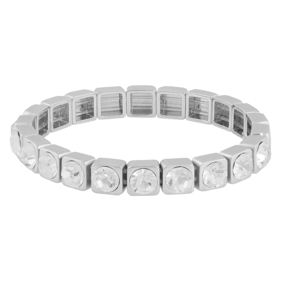 Snö Of Sweden Brick Small Elastic Crystal Brace Silver Clear Ones