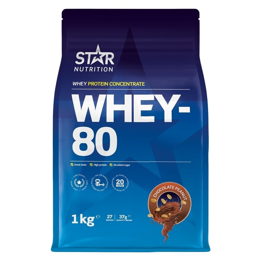 Star Nutrition Whey-80 Chocolate Peanut 1000g