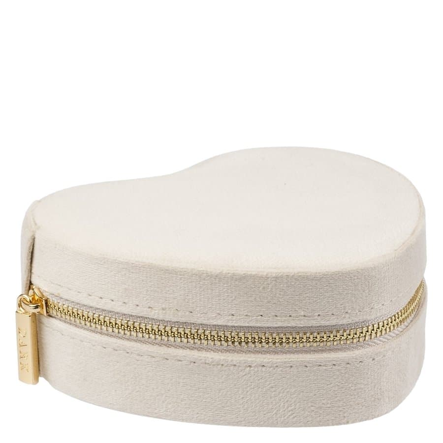 DARK Velvet Heart Jewellery Box Sand