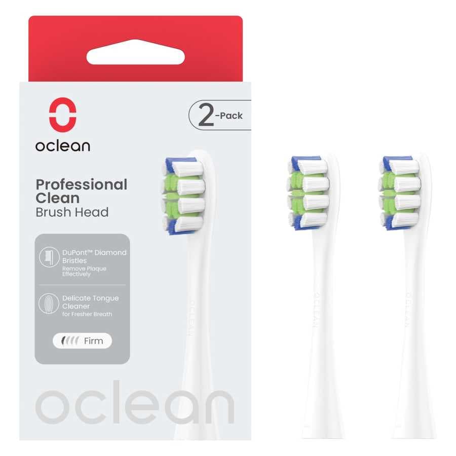 Oclean Professional Clean Brush Head White 2 kpl