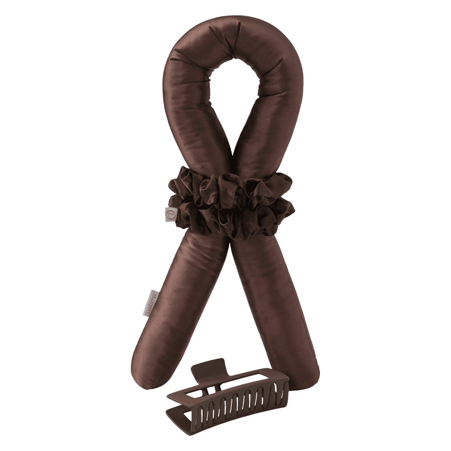 Lenoites Heatless Curls in Mulberry Silk Brown Large