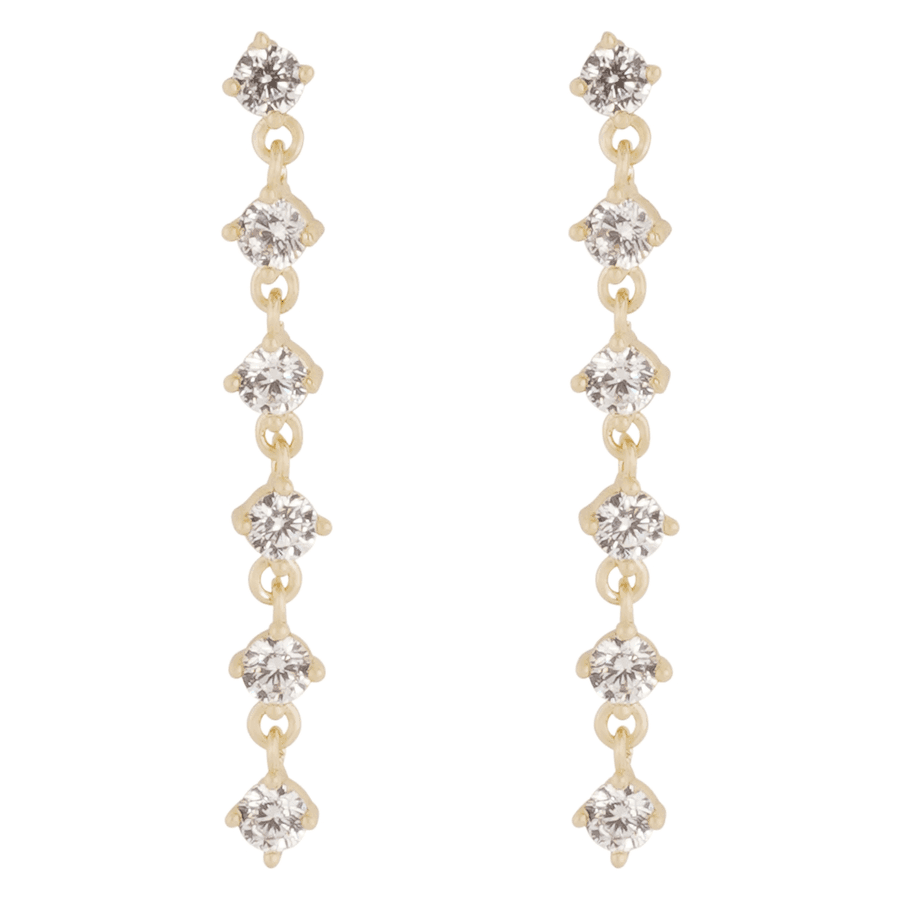 Snö Of Sweden Noctelle Long Crystal Ear Gold Clear Onesize