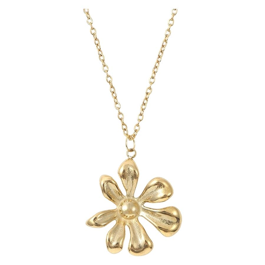 Timi of Sweden Irregular Flower Dangling Necklace Gold
