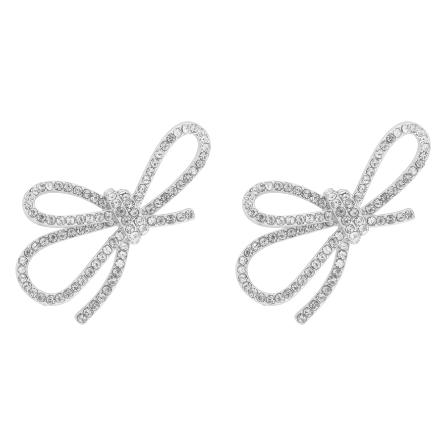 Snö Of Sweden Ribbon Crystal Ear Silver Clear Onesize