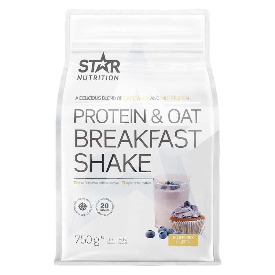 Star Nutrition Protein & Oat Breakfast Shake Blueberry Muffin 750