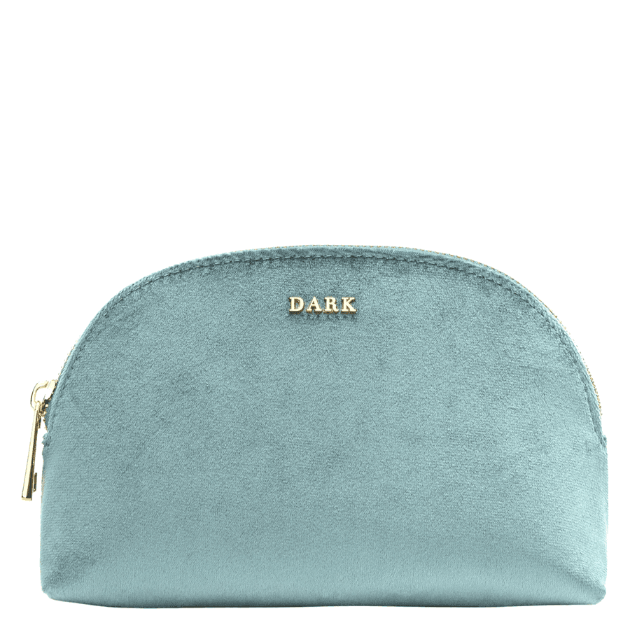 DARK Velvet Make-Up Pouch Small Sparkled Dark Sage