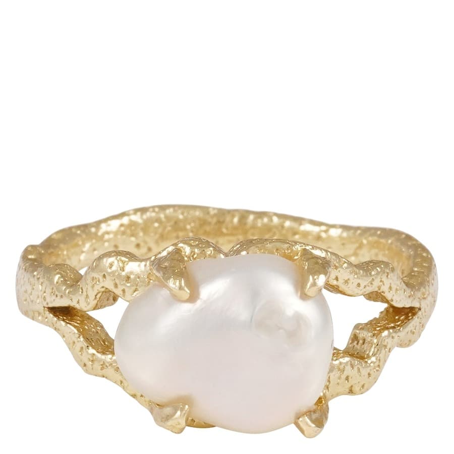 Snö Of Sweden Brittany Big Pearl Ring Gold Medium