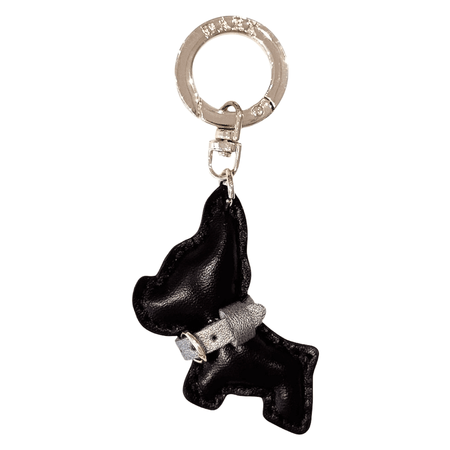 DARK Puppy Bag Charm Chocolate Brown & Sparkled Warm Taupe