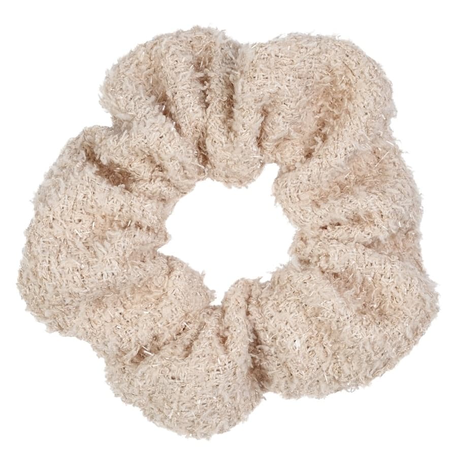 DARK Tweed Scrunchie ─ Sand