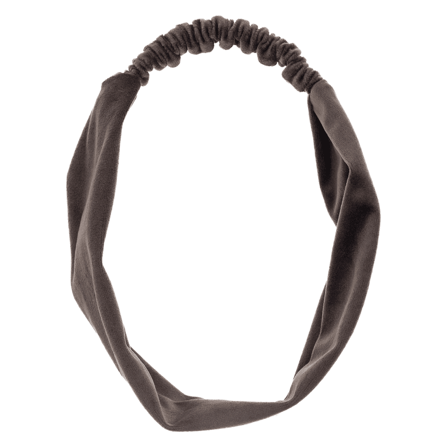 DARK Velvet Headband Chocolate Brown