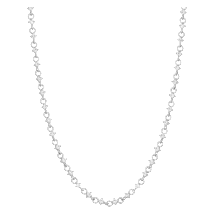 Snö Of Sweden Noctelle Crystal Neck 42 Silver Clear 42cm
