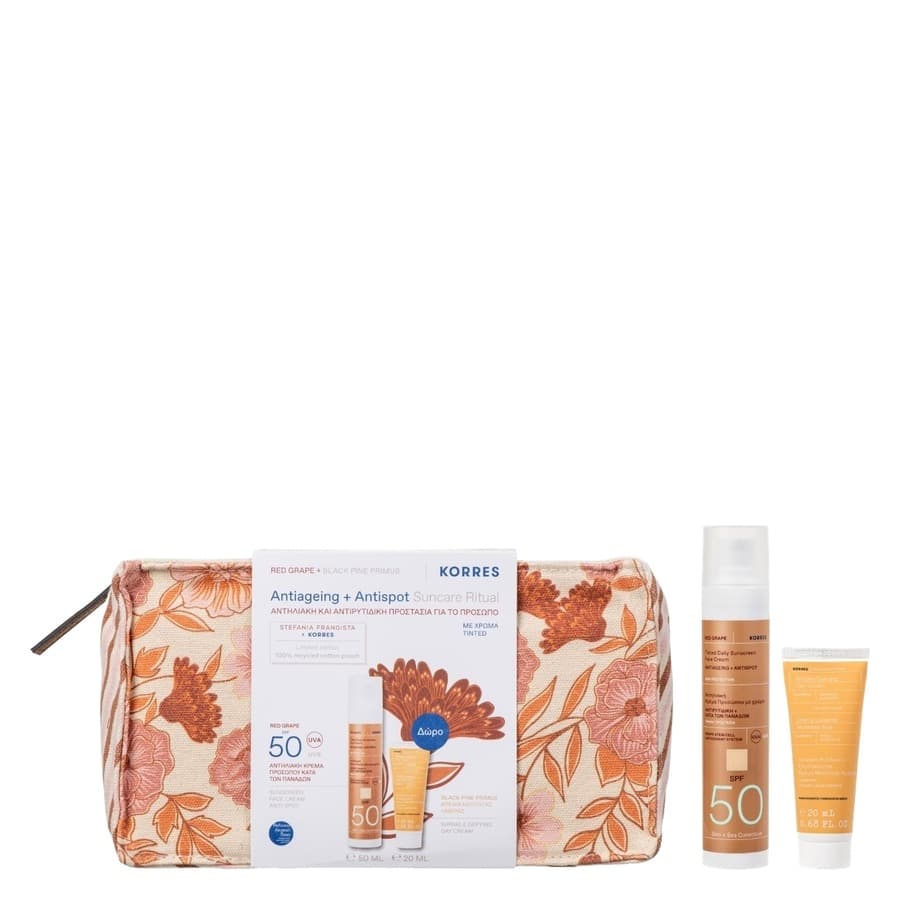 Korres Red Grape Tinted SPF50 & Black Pine Day Cream Set Duo