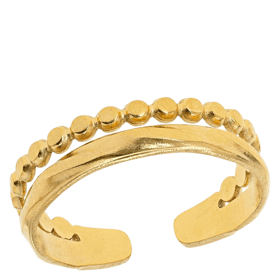 Timi Of Sweden Polly Duo Ring Stainless Steel Gold
