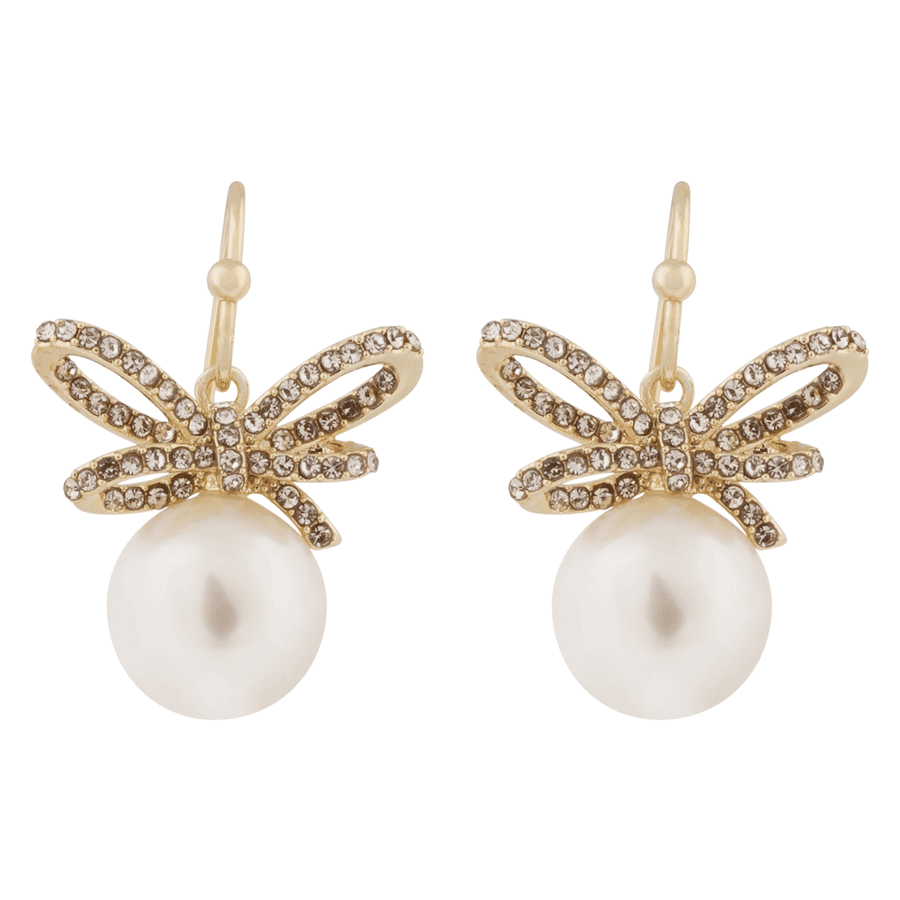 Snö Of Sweden Ribbon Crystal Hook Ear Gold Clear Onesize