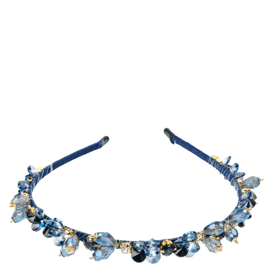 DARK Crystal Hair Band Navy Blue