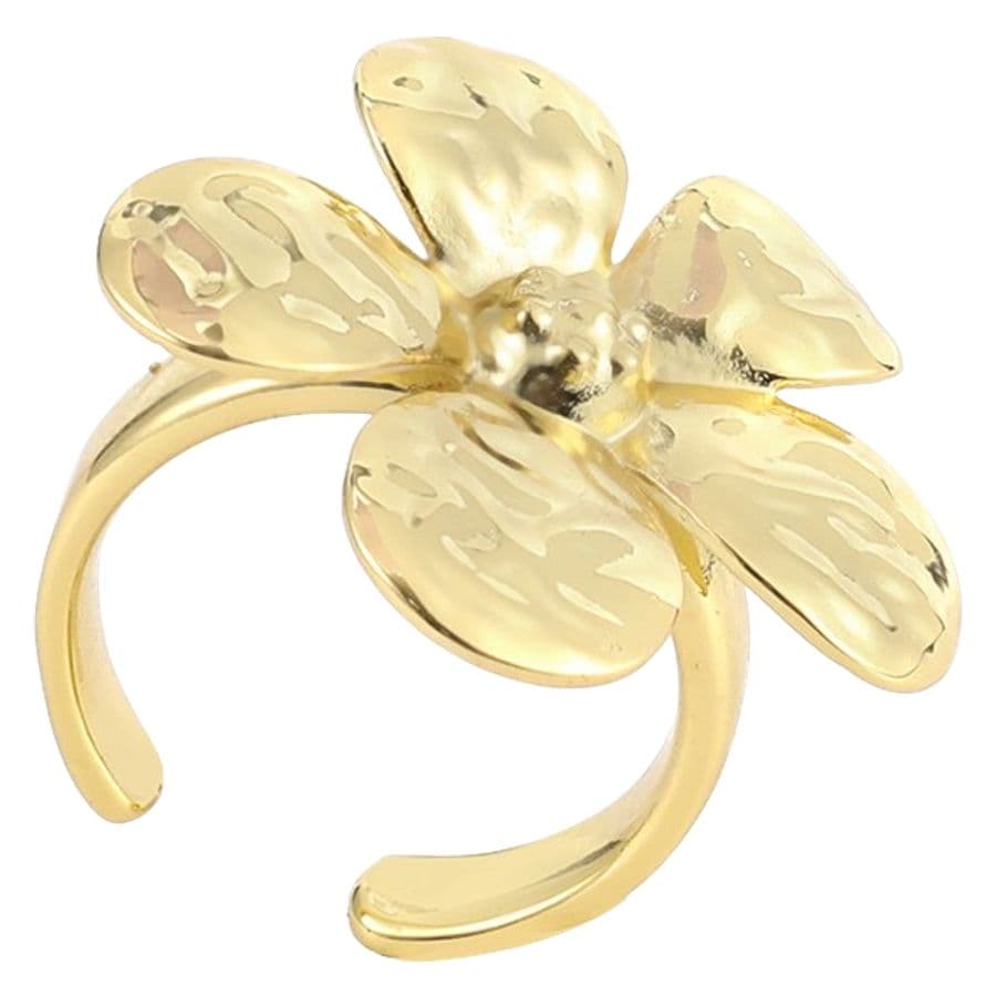 Timi of Sweden Flower Adjustable Ring Gold