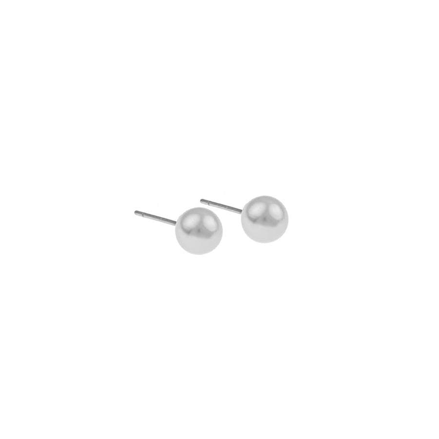 Snö Of Sweden Laney Pearl Earring - White 6 mm