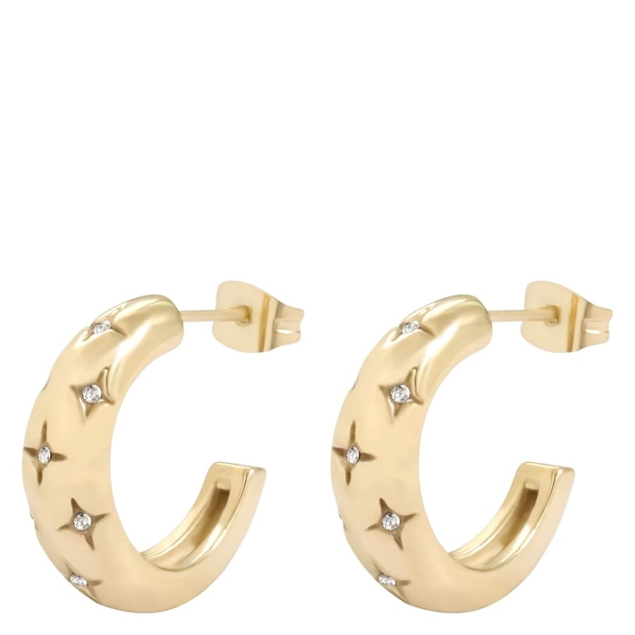 DARK Chunky Star Creole Gold