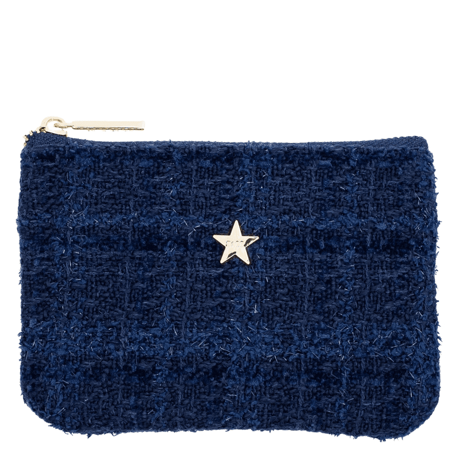 DARK Tweed Mini Pouch Dark Navy Blue