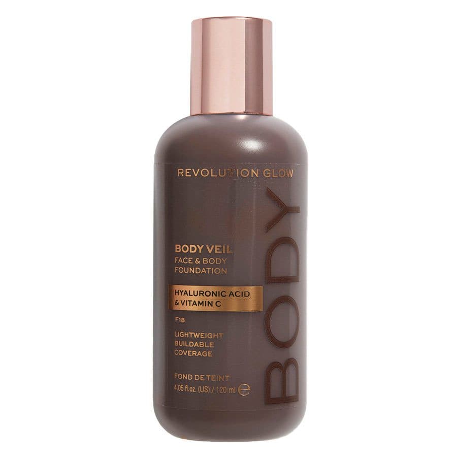 Revolution Glow Body Veil Foundation 120 ml – F18