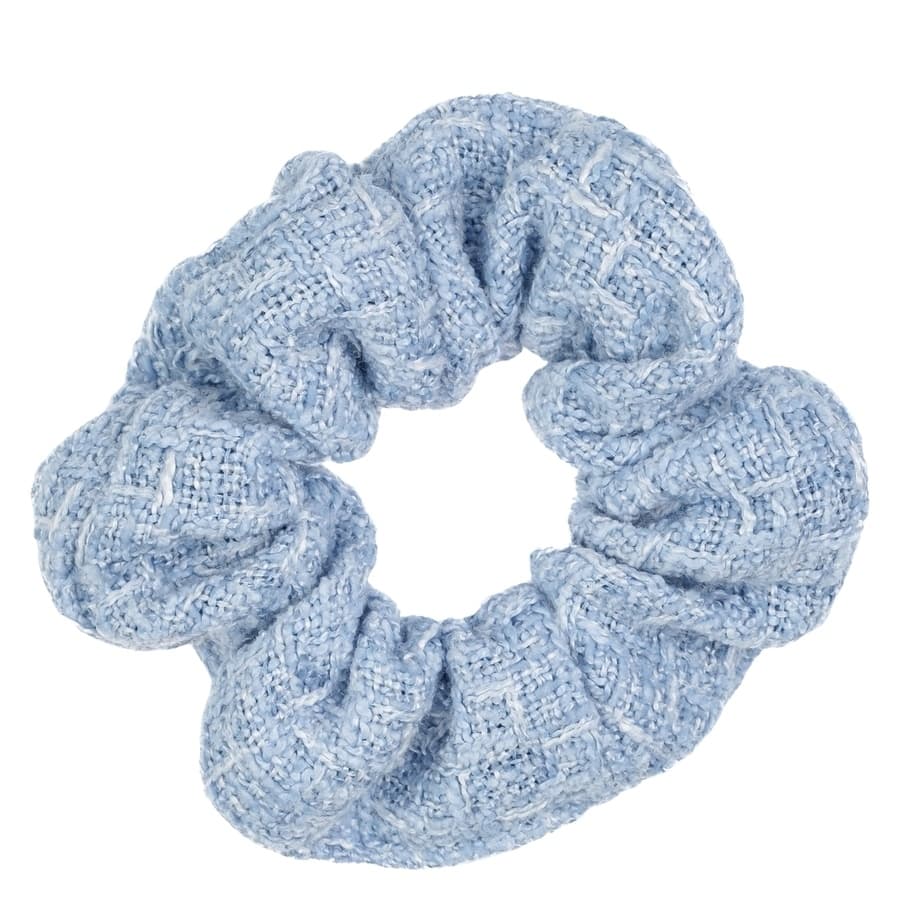 DARK Tweed Scrunchie ─ Cool Blue