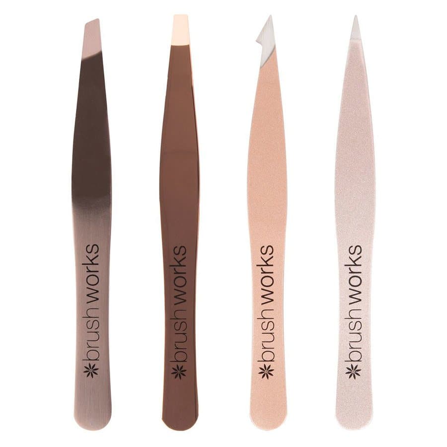Brushworks HD Combination Tweezer Set - Gold