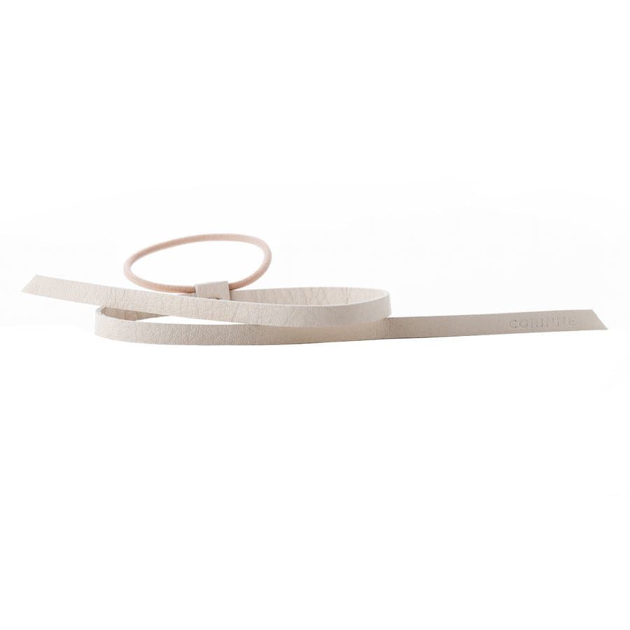 Corinne Leather Band Short Narrow ─ Cream