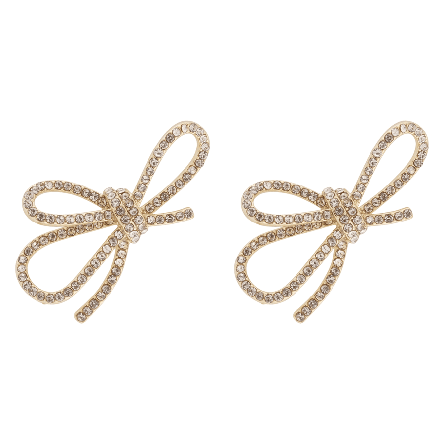 Snö Of Sweden Ribbon Crystal Ear Gold Clear Onesize