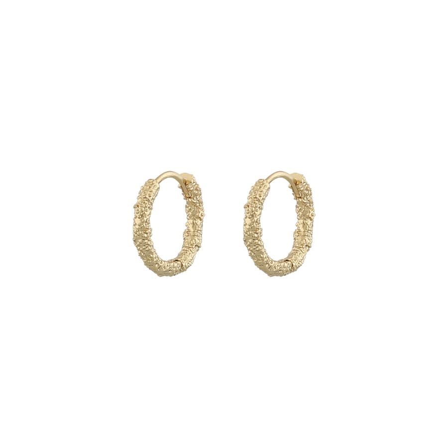 Snö Of Sweden Palma Earring 14 mm ─ Plain Gold