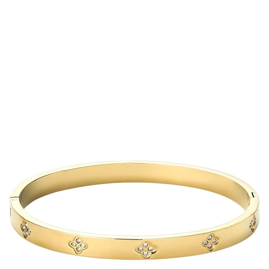 Timi Of Sweden Liv Crystal Clover Bangle Bracelet