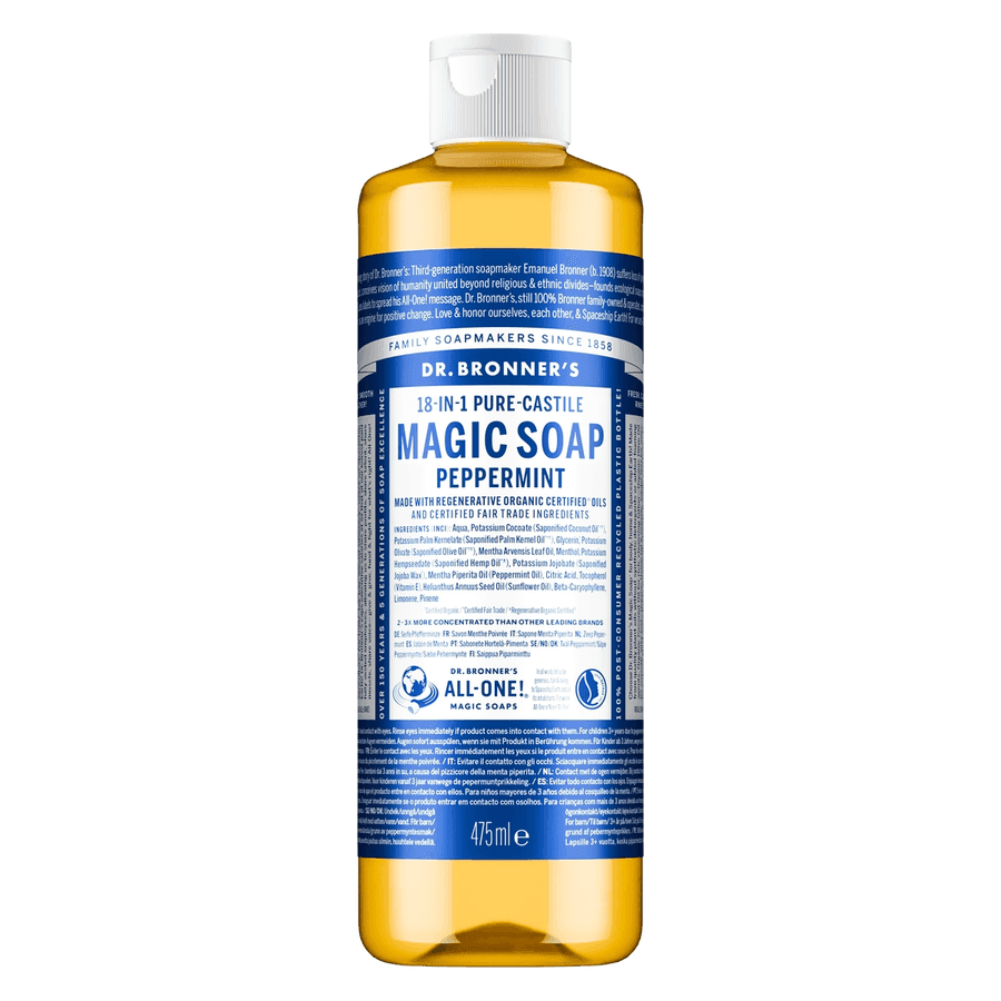 Dr. Bronner 18-In-1 Peppermint Pure Castile Soap 475 ml