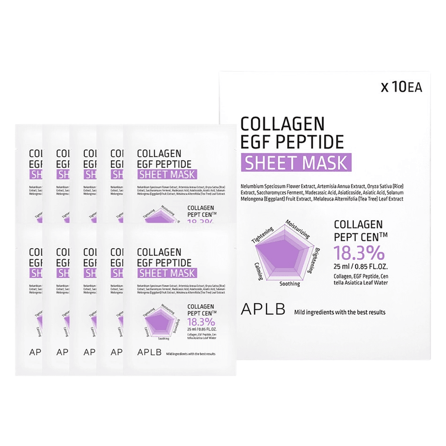 APLB Collagen EGF Peptide Sheet Mask 10pcs