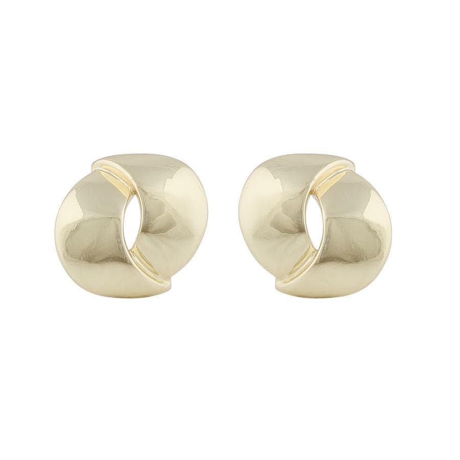 Snö Of Sweden Aero Big Round Earring – Plain Gold