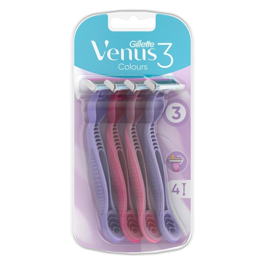 Gillette Venus 3 Colors Razors 4 kpl