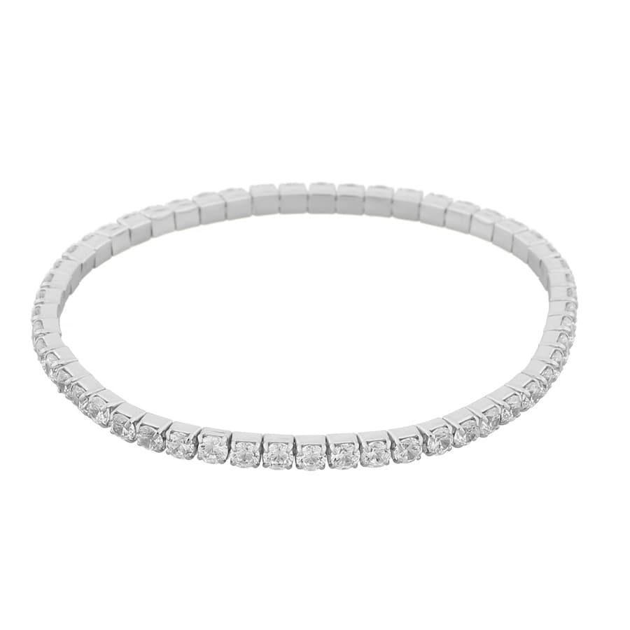 Snö Of Sweden Meadow Elastic Bracelet S/M – Silver/Clear