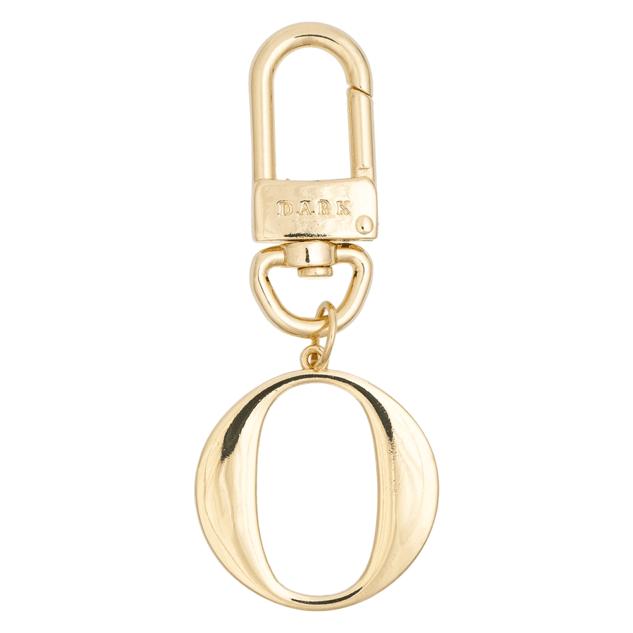 DARK Metal Letter Bag Charm Letter O Gold