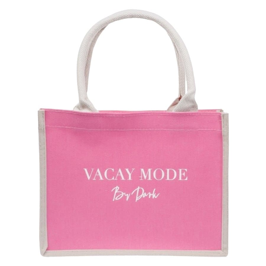 DARK Canvas Tote Small Vacay Mode Bubblegum Pink Sand