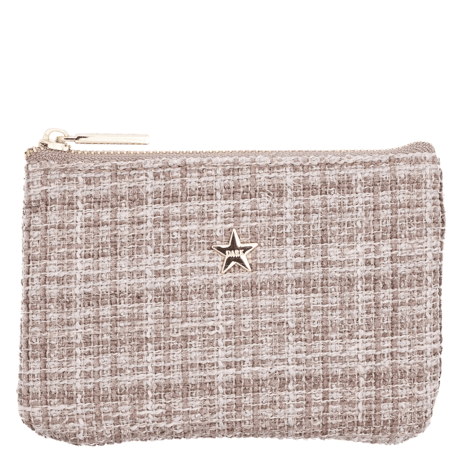 DARK Tweed Mini Pouch Warm Taupe