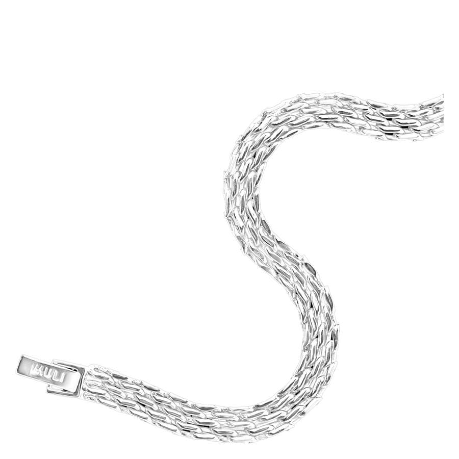 Muli Collection Mesh Link Bracelet Silver