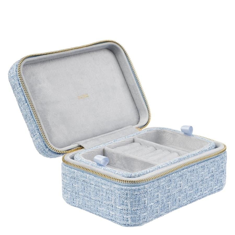 DARK Tweed Jewellery Box Cool Blue