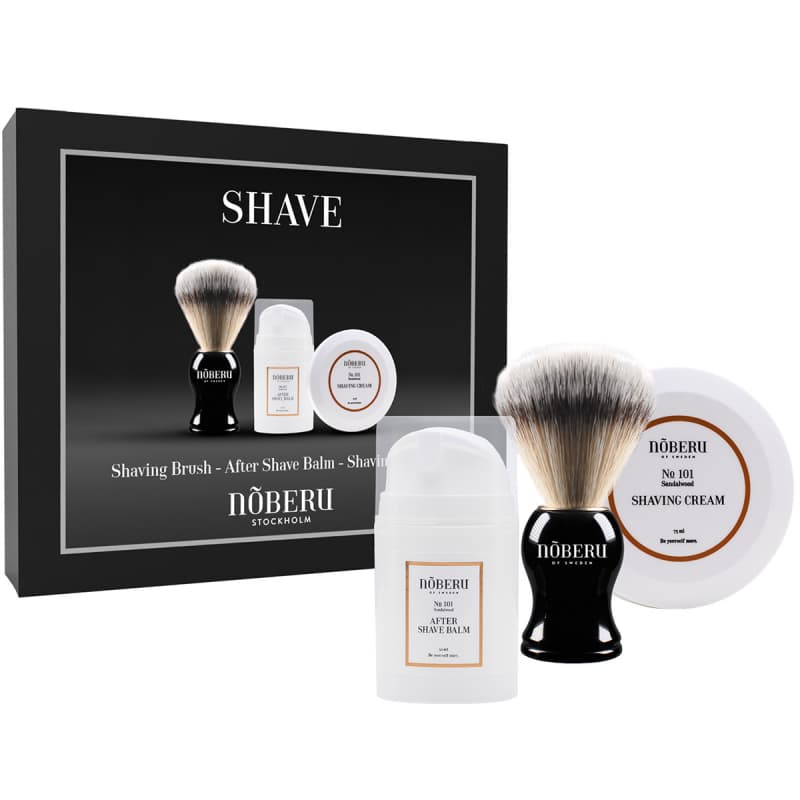 Noberu Stockholm Shave: Shaving Brush, Cream & After Shave Balm (50 + 75 ml)