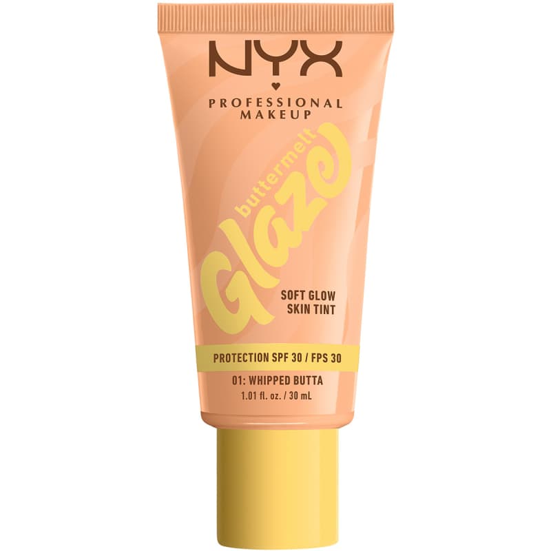 NYX Professional Makeup Buttermelt Glaze Skin Tint SPF30 Foundation 01 Whipped Butta (30 ml)