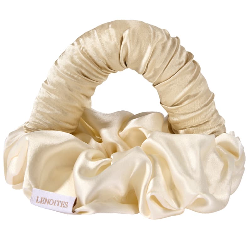 Lenoites BlowoutTie® in Mulberry Silk Mini Champagne/Golden Sand Small