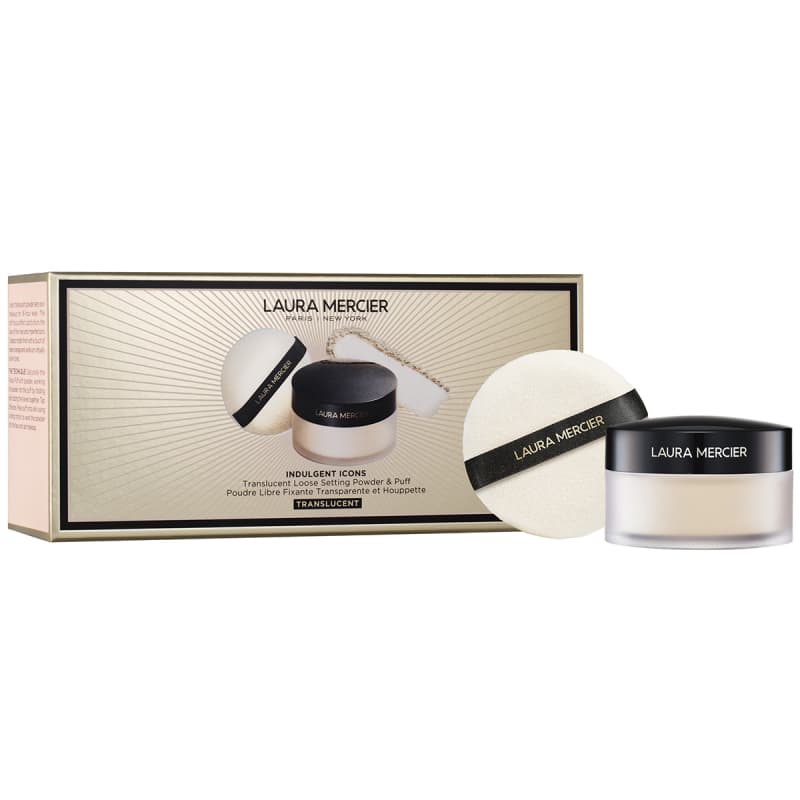 Laura Mercier Holiday Set Indulgent Icons Translucent Loose Setting Powder And Puff (29 g)
