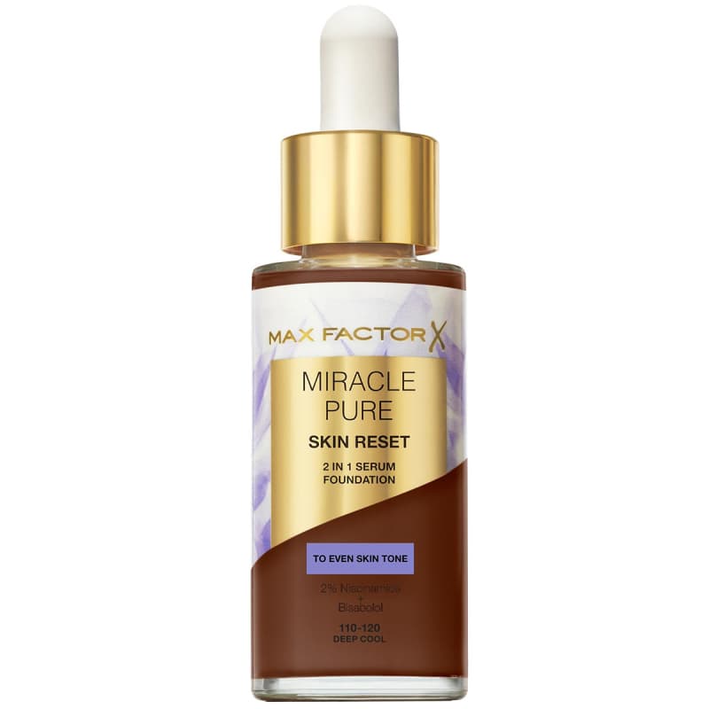 Max Factor Miracle Pure Skin Reset 2 In 1 Serum Foundation 120 Deep Cool