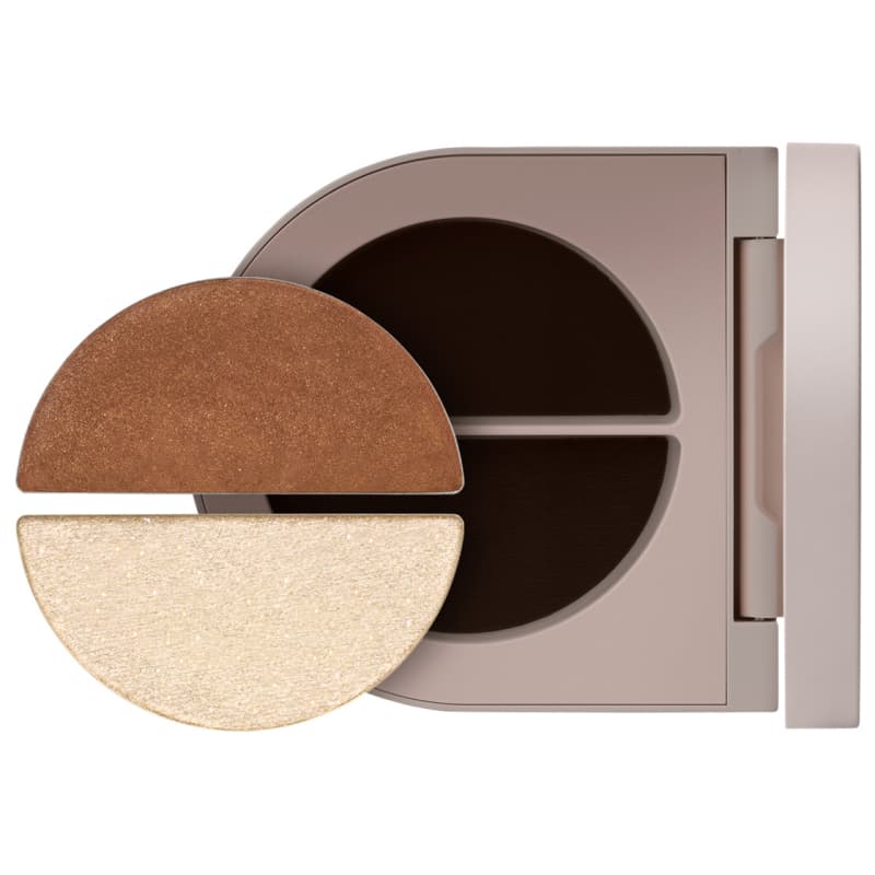 Rose Inc Satin And Shimmer Duet Eyeshadow Satin Cocoa And White Gold Shimmer