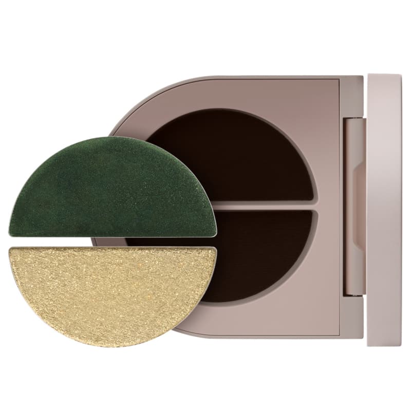 Rose Inc Satin And Shimmer Duet Eyeshadow Satin Olive And Khaki Shimmer