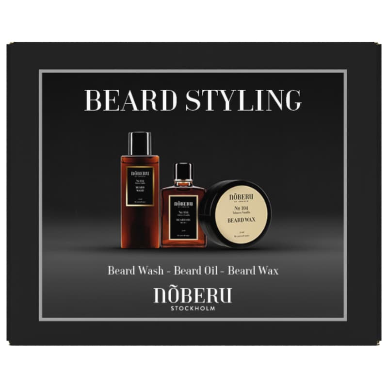 Noberu Giftbox Beard Styling Tobacco Vanilla Beard Oil, Face& Beard Wash & Beard Wax (30 + 130 + 50 ml)