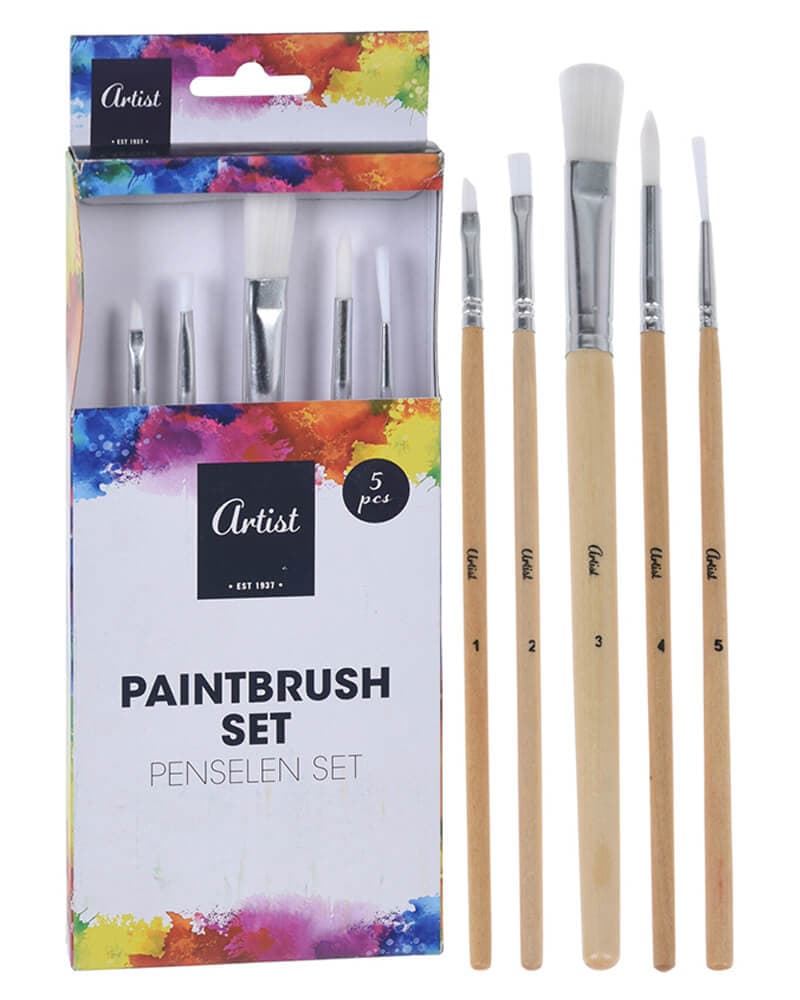Kreativ Paintbrush set 5 stk.