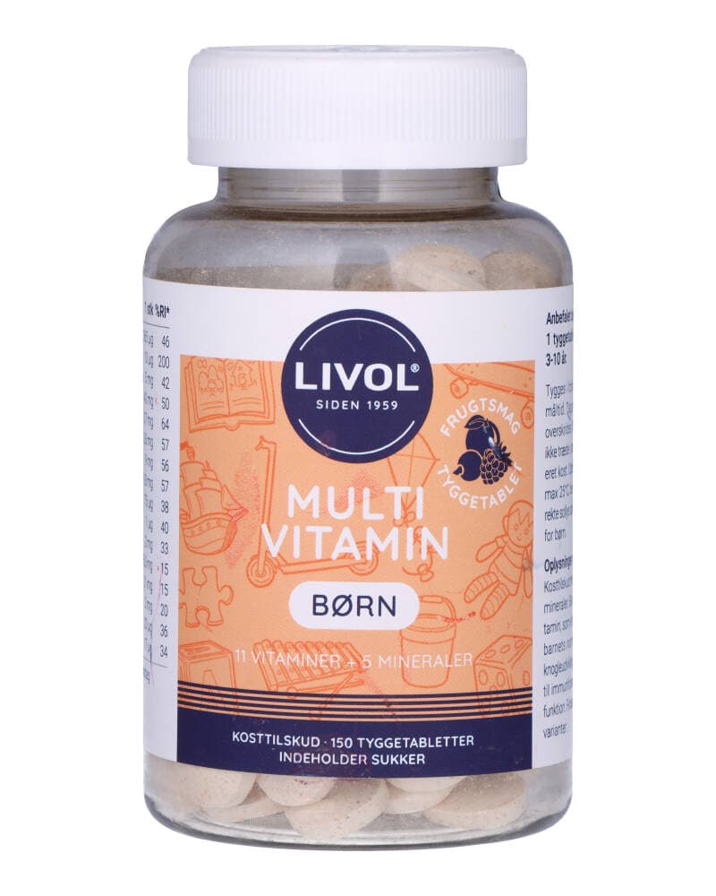 Livol Multivitamin Børn Frugtsmag 150 stk.